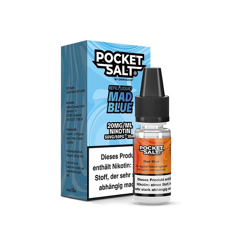 POCKET SALT Mad Blue Nikotinsalz Liquid 10 ml