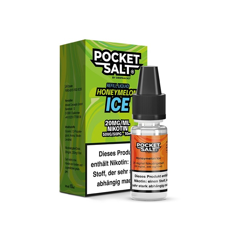 POCKET SALT Honeymelon Ice Nikotinsalz Liquid 10 ml