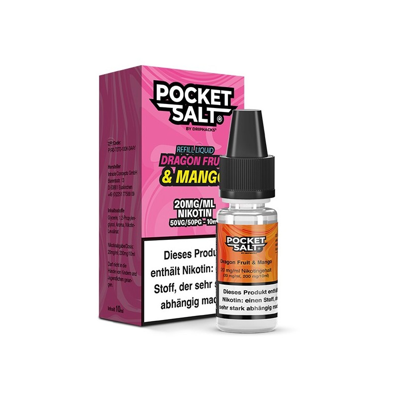 POCKET SALT Dragonfruit & Mango Nikotinsalz Liquid 10 ml