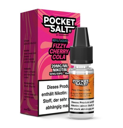 Drip Hacks POCKET SALT Fizzy Cherry Cola Nikotinsalz Liquid 10 ml
