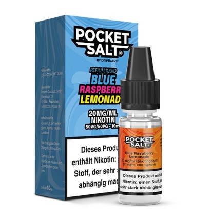 Drip Hacks POCKET SALT Blue Raspberry Lemonade Nikotinsalz Liquid 10 m