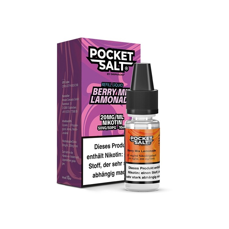 POCKET SALT Berry Mix Lemonade Nikotinsalz Liquid 10 ml