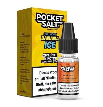 Drip Hacks POCKET SALT Banana Ice Nikotinsalz Liquid 10 ml
