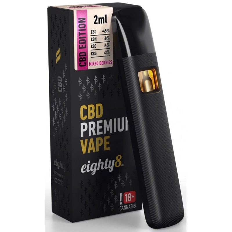 Eighty8 CBD Vape Pen Premium Mixed Berries, 45 % CBD, 2 ml