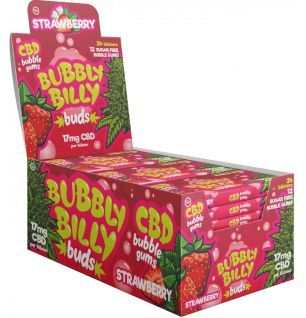 Multitrance Bubbly Billy Buds Kaugummi mit Erdbeergeschmack (17mg CBD)