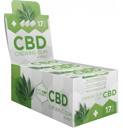 Multitrance MediCBD Mint CBD Kaugummi (17mg CBD), 24 Schachteln im Dis