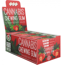 Multitrance Cannabis Erdbeer Kaugummi (17mg CBD), 24 Schachteln im Dis