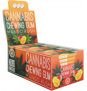 Multitrance Cannabis-Mango-Kaugummi (36 mg CBD) – Displaybehälter (24 