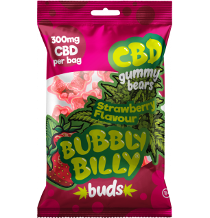 Multitrance Bubbly Billy Buds CBD-Gummibärchen mit Erdbeergeschmack (3