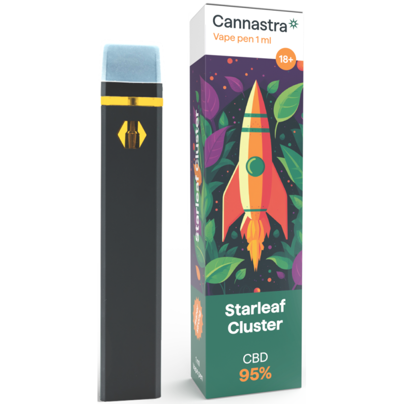 Cannastra CBD Einweg-Vape-Pen Starleaf Cluster, CBD 95 %, 1 ml