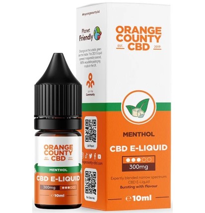 Orange County CBD E-Liquid Menthol, CBD 300 mg, 10 ml