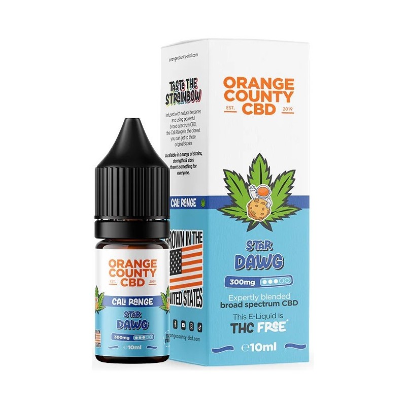 Orange County CBD E-Liquid Star Dawg, CBD 300 mg, 10 ml