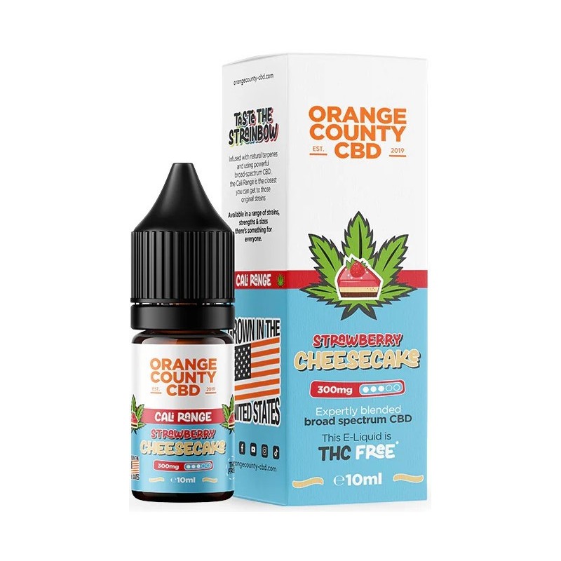 Orange County CBD E-Liquid Erdbeerkäsekuchen, CBD 300 mg, 10 ml