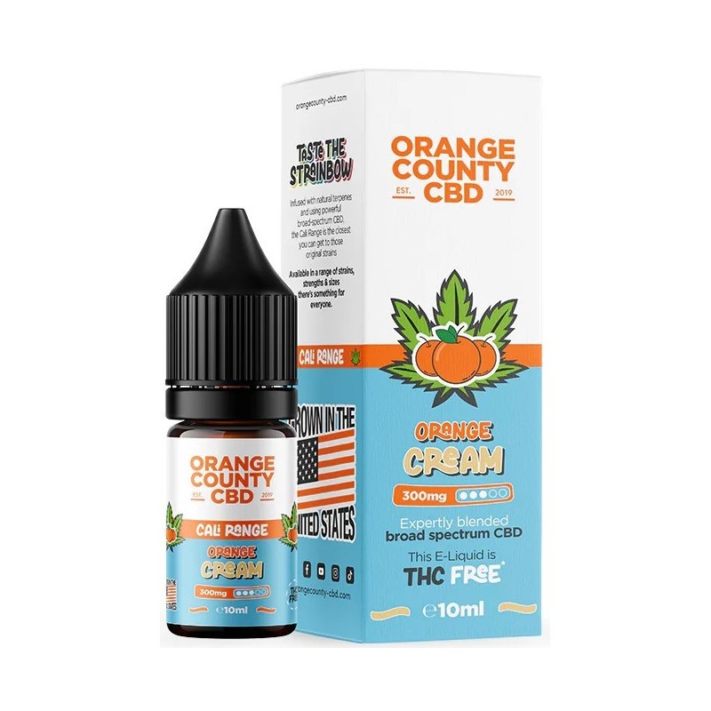 Orange County CBD E-Liquid Orange Cream, CBD 300 mg, 10 ml