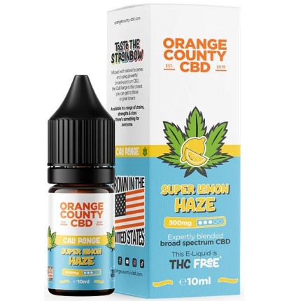 Orange County CBD E-Liquid Super Lemon Haze, CBD 300 mg, 10 ml