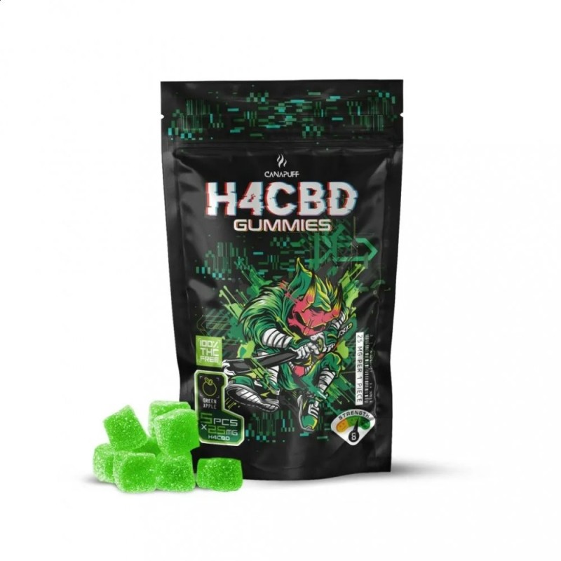 CanaPuff H4CBD Gummies Grüner Apfel, 5 Stück x 25 mg H4CBD, 125 mg