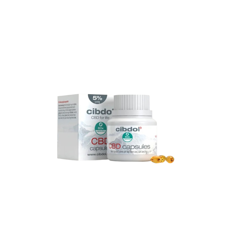 Cibdol Gelkapseln 5 % CBD, 500 mg CBD, 60 Kapseln