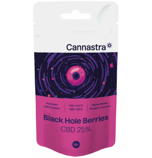 Cannastra Cannastra CBD Blüten Black Hole Berries, CBD 25 %, 1 g – 100