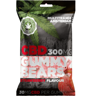 Multitrance CBD-Gummibärchen mit Erdbeergeschmack (300 mg), 40 Beutel 