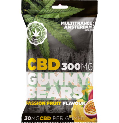 CBD-Gummibärchen mit Passionsfruchtgeschmack (300 mg), 40 Beutel im Karton