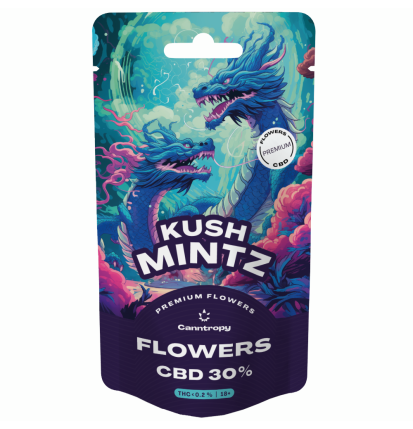 Canntropy CBD Blüten Kush Mintz, CBD 30 %, 1 g - 100 g