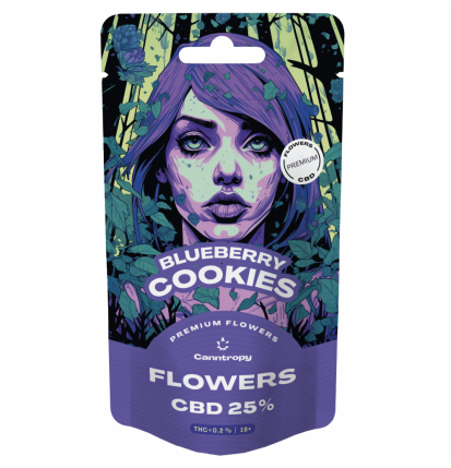 Canntropy CBD Blüten Blueberry Cookies, CBD 25 %, 1 g – 100 g