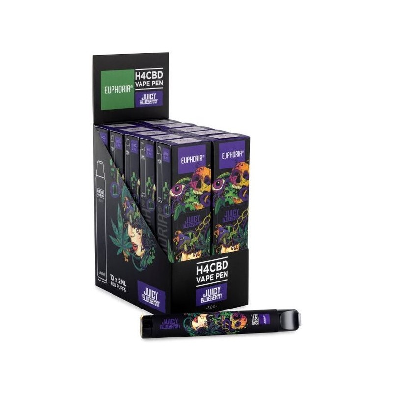 Euphoria H4CBD Einweg-Vape-Pen Juicy Blueberry, H4CBD 50 %, 2 ml