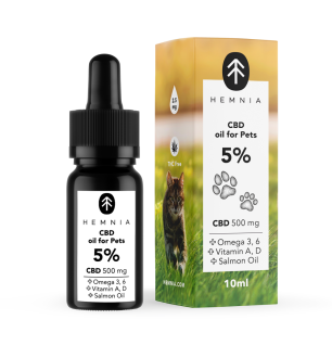 Hemnia Hemnia CBD in Lachsöl für Tiere – 5 % CBD, 500 mg, 10 ml