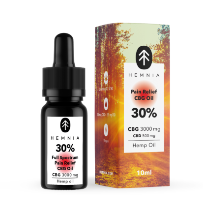 Hemnia Vollspektrum-CBG-Öl zur Schmerzlinderung – 30 % CBG, 5 % CBD, 3000 mg, 10 ml