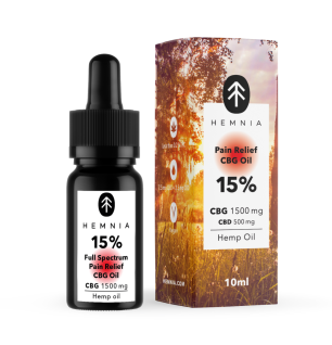 Hemnia Hemnia Vollspektrum-CBG-Öl zur Schmerzlinderung – 15 % CBG, 5 %