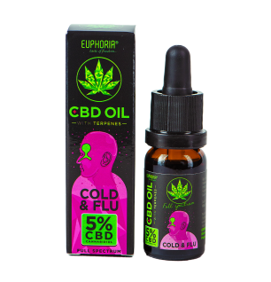 Euphoria Euphoria CBD-Öl 5 % mit Terpenen, 10 ml, 500 mg – Erkältung u