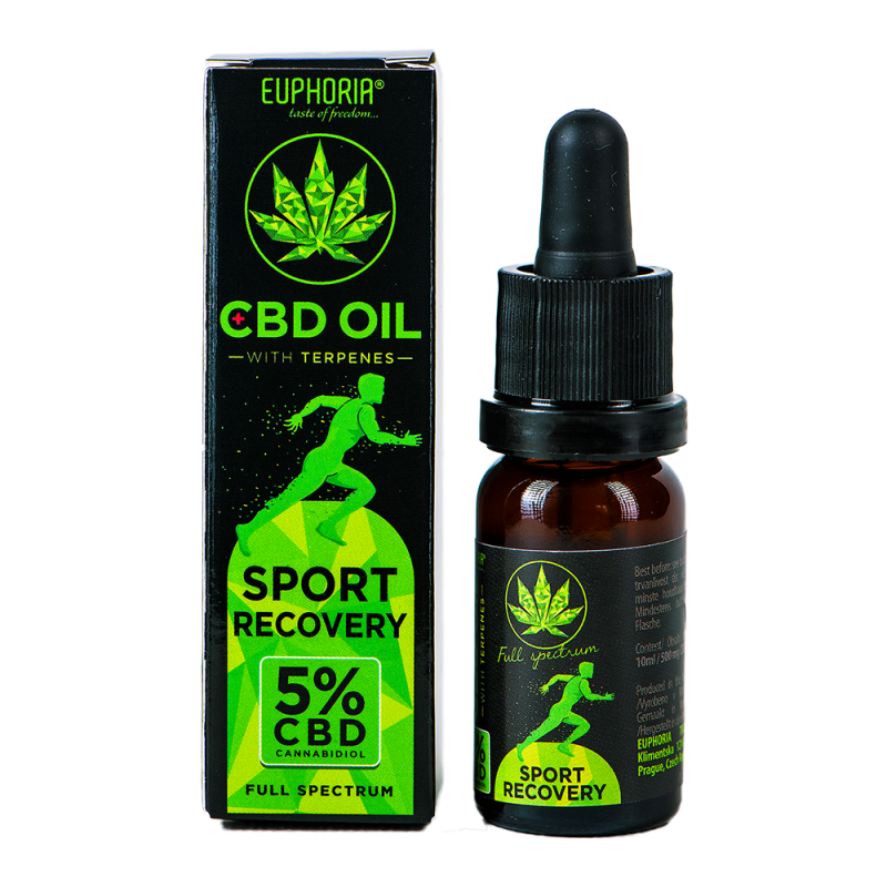 Euphoria CBD-Öl 5 % mit Terpenen, 10 ml, 500 mg – Sport Recovery