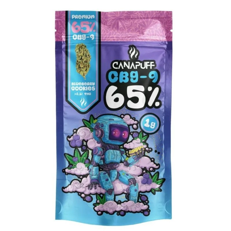 CanaPuff CBG9 Blüten Blueberry Cookie, 65 % CBG9, 1 g – 5 g