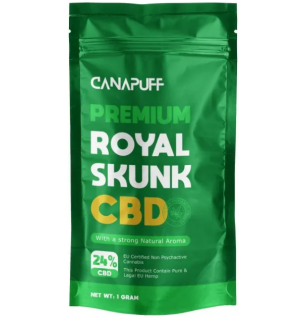 CanaPuff CanaPuff CBD Hanfblüte Royal Skunk, CBD 24 %, 1 g – 10 g