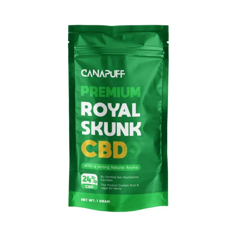 CanaPuff CBD Hanfblüte Royal Skunk, CBD 24 %, 1 g – 10 g