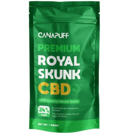 CanaPuff CBD Hanfblüte Royal Skunk, CBD 24 %, 1 g – 10 g