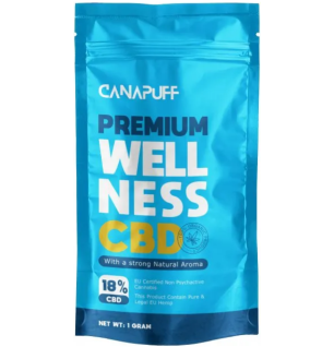 CanaPuff CanaPuff CBD Hanfblüte Wellness, CBD 18 %, 1 g – 10 g