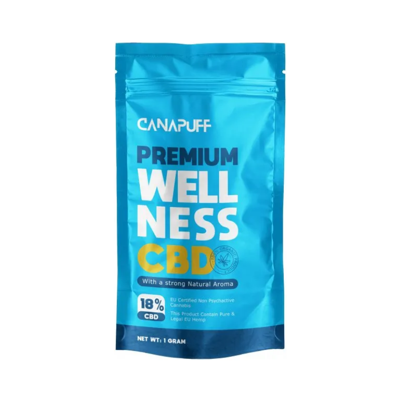 CanaPuff CBD Hanfblüte Wellness, CBD 18 %, 1 g – 10 g