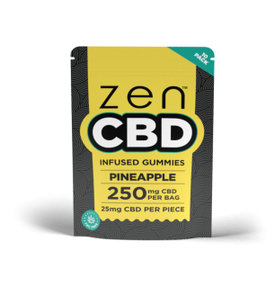 ZEN CBD ZEN CBD Gummies – Ananas, 250 mg, 10 Stück – Displaybox 25 Stü