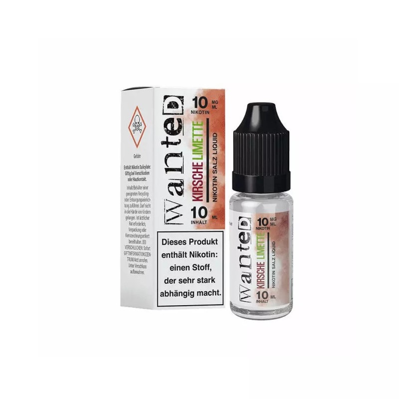 Wanted Overdosed Nikotinsalz Liquid 10ml - Kirsche Limette