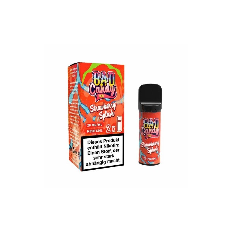 Bad Candy - Pod2Go Prefilled Pod (2 Stück) - Strawberry Splash - 20mg/ml