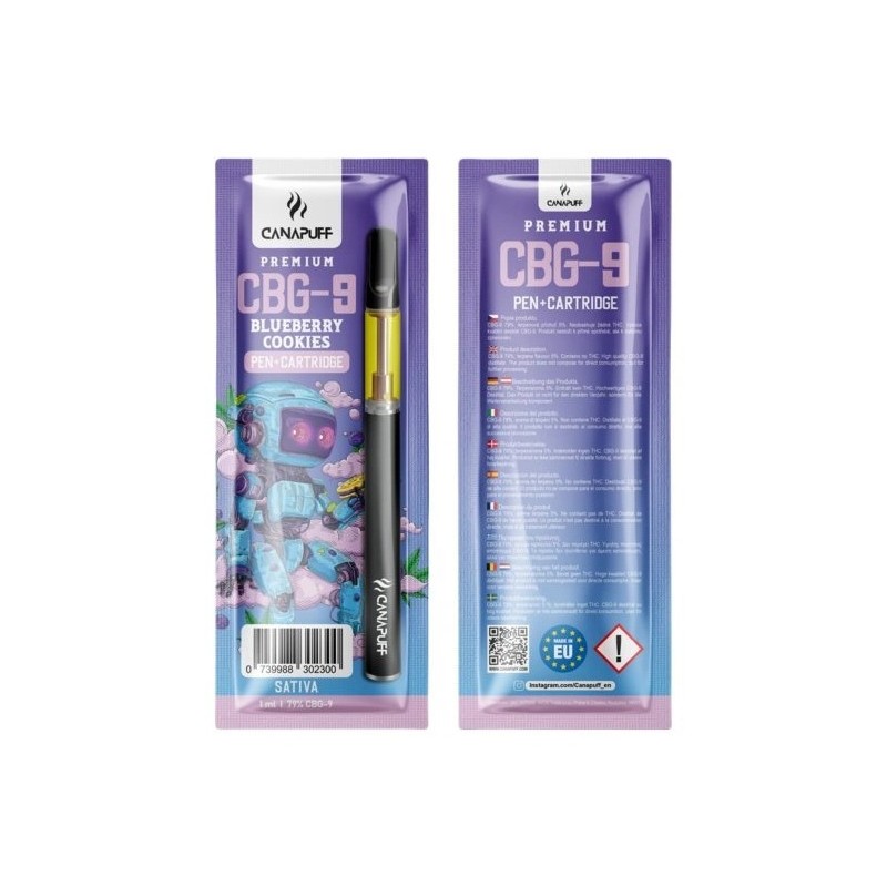 CanaPuff CBG9 Pen + Kartusche Blueberry Cookie, CBG9 79 %, 1 ml