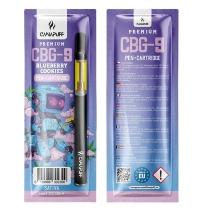 CanaPuff CBG9 Pen + Kartusche Blueberry Cookie, CBG9 79 %, 1 ml