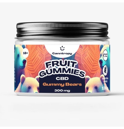 Canntropy CBD Fruchtgummis Gummibärchen, 60 Stück x 5 mg, 300 mg CBD, 135 g