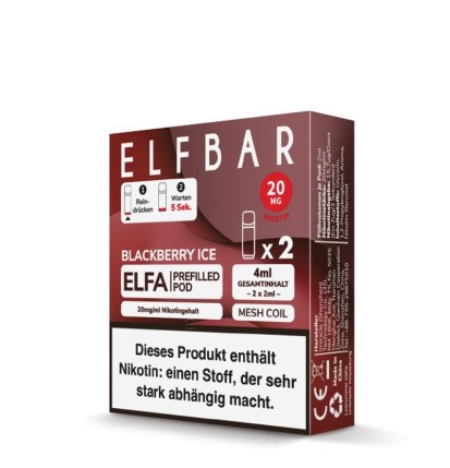 ELF Bar - ELFA - Prefilled Pods (2 Stück) - Blackberry Ice - 20mg/ml