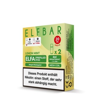 ELF Bar - ELFA ELF Bar - ELFA - Prefilled Pods (2 Stück) - Lemon Mint 