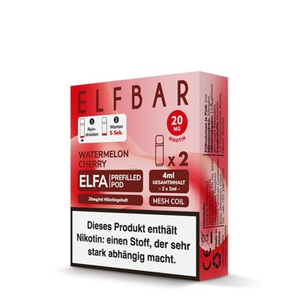 ELF Bar - ELFA ELF Bar - ELFA - Prefilled Pods (2 Stück) - Watermelon 