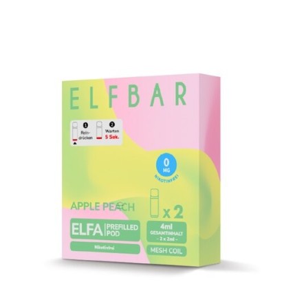 ELF Bar - ELFA - Prefilled Pods (2 Stück) - Apple Peach - Nikotinfrei