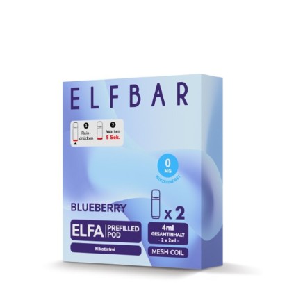 ELF Bar - ELFA - Prefilled Pods (2 Stück) - Blueberry - Nikotinfrei