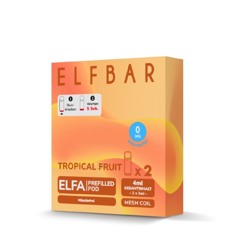 ELF Bar - ELFA - Prefilled Pods (2 Stück) - Tropical Fruit - Nikotinfrei